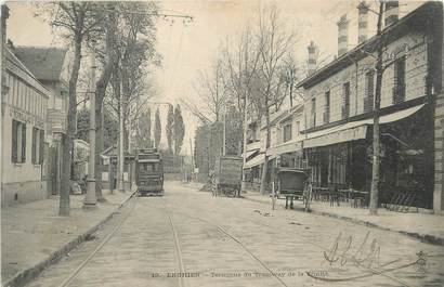 / CPA FRANCE 95 "Enghien, terminus du tramway de la Trinité"