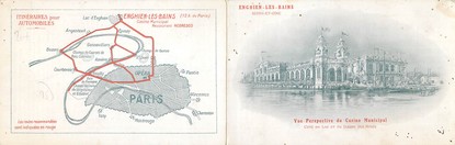 / CPA FRANCE 95 "Enghien les Bains, vue perspective du Casino Municipal" / LIVRET