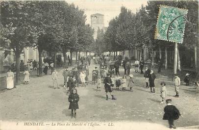 CPA FRANCE 64 "Hendaye, La Place du Marché"