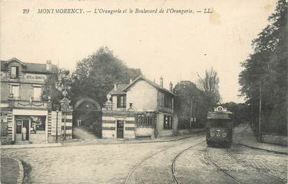 / CPA FRANCE 95 "Montmorency, l'orangerie et le bld de l'Orangerie" / TRAMWAY