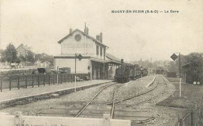 / CPA FRANCE 95 "Magny en Vexin, la gare"