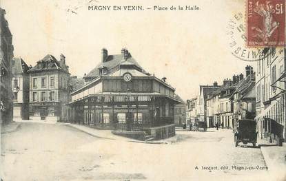 / CPA FRANCE 95 "Magny en Vexin, place de la Halle"