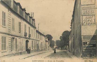 / CPA FRANCE 95 "Saint Brice, route de Poncelles"