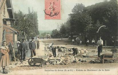 / CPA FRANCE 95 "Sarcelles Saint Brice, entrée du boulevard de la gare"