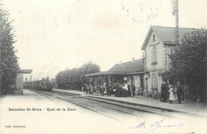 / CPA FRANCE 95 "Sarcelles Saint Brice, quai de la gare"