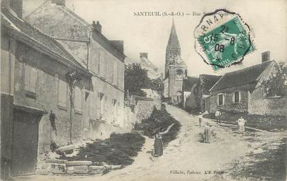 / CPA FRANCE 95 "Santeuil, rue Sainte Geneviève"