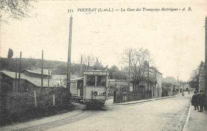 CPA FRANCE 37 "Vouvray, la gare des Tramways électriques"