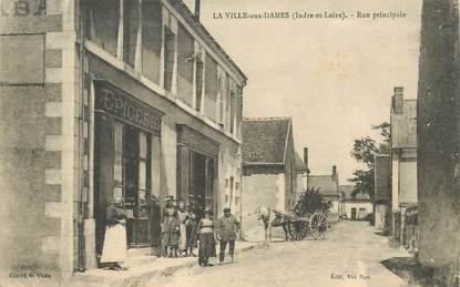 CPA FRANCE 37 "La Ville aux Dames, rue principale" / EPICERIE