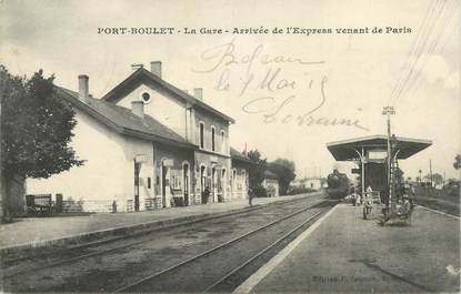 CPA FRANCE 37 "Port Boulet, la gare" / TRAIN
