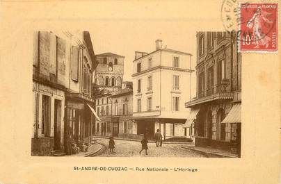 CPA FRANCE 33 "Saint André de Cubzac, rue Nationale, L'Horloge"