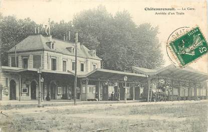 CPA FRANCE 37 "Châteaurenault, la gare" / TRAIN