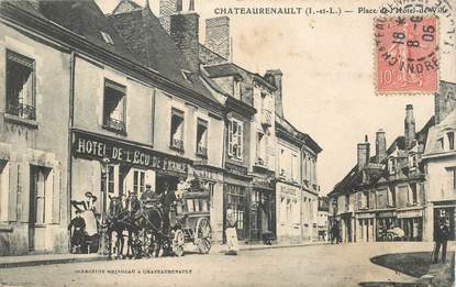 CPA FRANCE 37 "Chateaurenault, Place de l'Hotel de ville"
