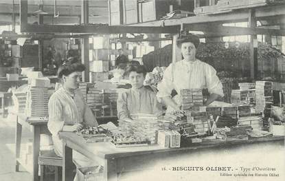 / CPA FRANCE 92 "Suresnes, biscuits Olibets, type d'ouvrières"