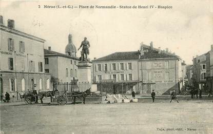 CPA FRANCE 47 "Nérac, Place de Normandie, Statue de Henri IV"