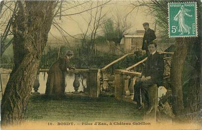 / CPA FRANCE 93 "Bondy, pièce d'eau à Château Gabillon"