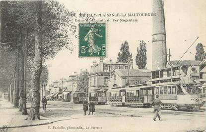 / CPA FRANCE 93 "Neuilly Plaisance La Maltournée, usine du chemin de fer Nogentais" / TRAMWAY