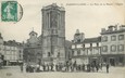 / CPA FRANCE 93 "Aubervillers, la place de la mairie, l'église"