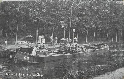 / CPA FRANCE 93 "Aulnay sous Bois, la plage" / PENICHE