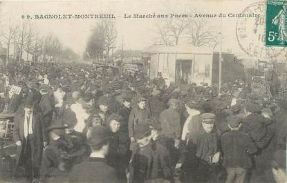/ CPA FRANCE 93 "Bagnolet Montreuil, le marché aux puces"