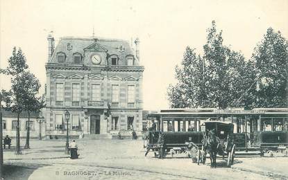 / CPA FRANCE 93 "Bagnolet, la mairie" / TRAMWAY