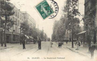 / CPA FRANCE 93 "Clichy, le bld National"