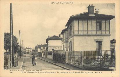 / CPA FRANCE 93 "Epinay sur Seine, rue Georges Picot"