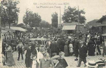 / CPA FRANCE 93 "Montreuil sous Bois, le marché aux puces "