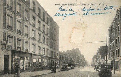 / CPA FRANCE 93 "Montreuil, rue de Paris"