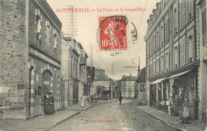 / CPA FRANCE 93 "Monfermeil, la poste et la Grand'rue"