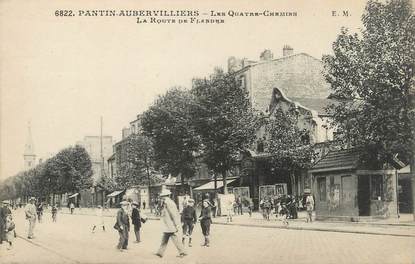 / CPA FRANCE 93 "Pantin Aubervilliers, les quatre chemins"