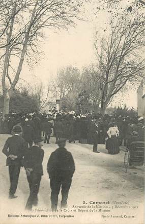 CPA FRANCE 84 "Camaret, souvenir de la Mission, 1911, Bénédiction de la Croix"
