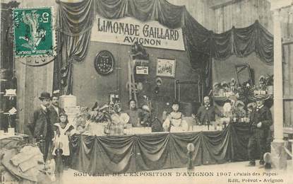 CPA  FRANCE 84  "Avignon, Souvenir de l'Exposition 1907, Limonade Gaillard"