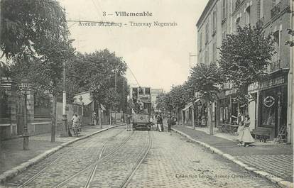 / CPA FRANCE 93 "Villemonble, av de Raincy" / TRAMWAY