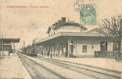 / CPA FRANCE 77 "Coulommiers, la gare intérieure"