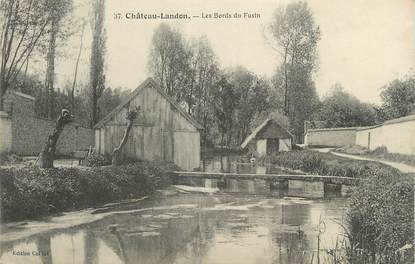 / CPA FRANCE 77 "Château Landon, les bords du fusin"