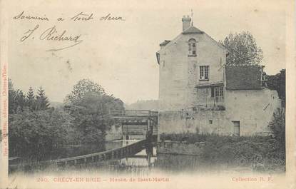 / CPA FRANCE 77 "Crécy en Brie, moulin de Saint Martin"