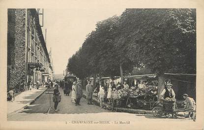 / CPA FRANCE 77 "Champagne sur Seine, le marché"