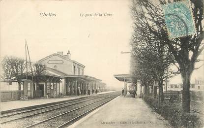 / CPA FRANCE 77 "Chelles, le quai de la gare"