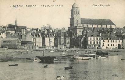 CPA FRANCE 35 "Saint Servan, l'Eglise, vue du port"