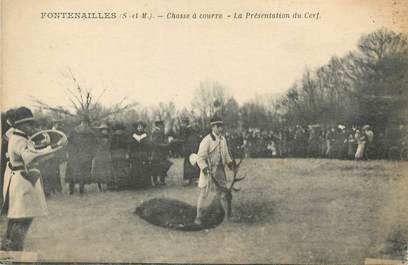 / CPA FRANCE 77 "Fontenailles, chasse à courre"