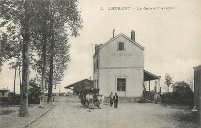 / CPA FRANCE 77 "Lieusaint, la gare et l'avenue"