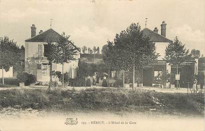 / CPA FRANCE 77 "Héricy, l'hôtel de la gare"