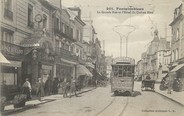 77 Seine Et Marne / CPA FRANCE 77 "Fontainebleau, la grande rue et l'hôtel du cadran Bleu" / TRAMWAY