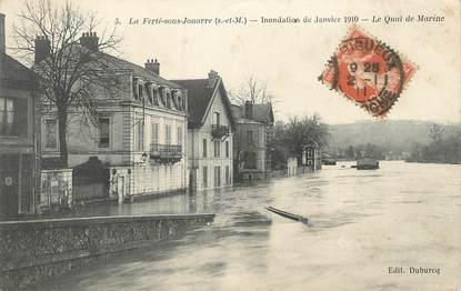 / CPA FRANCE 77 "La Ferté sous Jouarre, le quai de Marine" / INONDATION