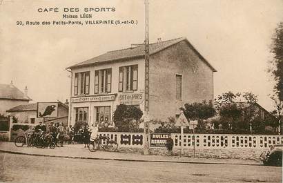 CPA FRANCE 93 "Café des sports, Maison Léon, Rte des Petits Ponts, Villepinte"