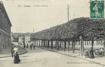 / CPA FRANCE 77 "Lagny, la place d'Armes"