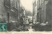 77 Seine Et Marne / CPA FRANCE 77 "Lagny, rue des vieux moulins" / INONDATIONS