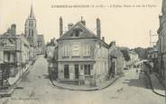 77 Seine Et Marne / CPA FRANCE 77 "Lorrez Le Boccage, l'église, poste et rue de l'église"