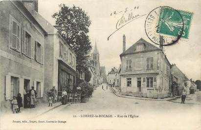 / CPA FRANCE 77 "Lorrez Le Boccage, rue de l'église "