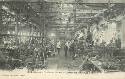 CPA FRANCE 42 "Feurs, Intérieur de l'Usine d'Automobiles ROUSSON et Cie"